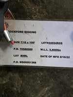 Surplus IMT Wire Rope ASM 7/16" x 100ft - 70580089 (See Photos)