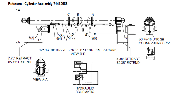 IMT HYDRAULIC LINE, EXT CYLINDER -001EE0006