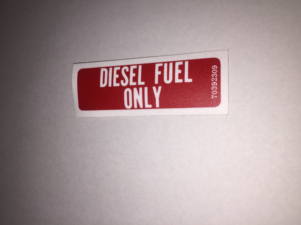 IMT 70392309 - Decal Diesel Fuel Only